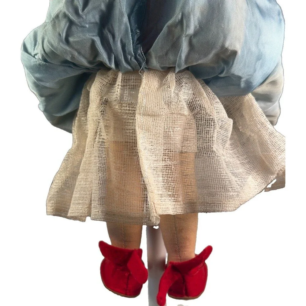 Vintage 1930s 1940s Italian Lenci Style Pressed Cloth Felt Costume Doll 10